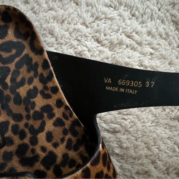 Saint Laurent Paris leopard print sandals - very Birkenstock - Picture 4 of 4